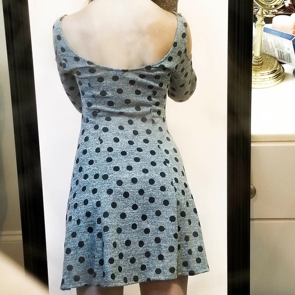 Urban Outfitters Gray & Black Polka Dot Dress! - Picture 7 of 7